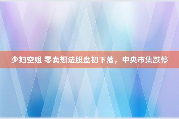 少妇空姐 零卖想法股盘初下落，中央市集跌停