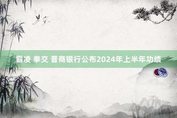 霸凌 拳交 晋商银行公布2024年上半年功绩